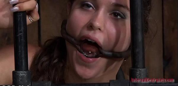  Torturing gal with vibrators